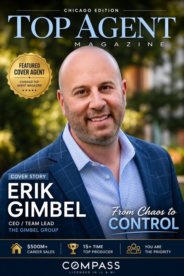Erik Gimbel on the cover of Top Agent Magazine, Chicago edition
